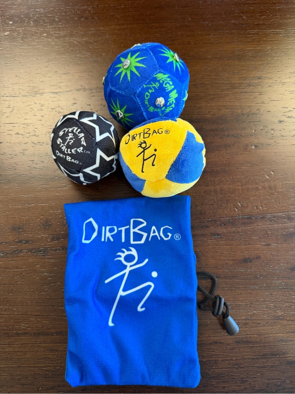 DirtBag Kids Soft Toss Ball Set with Blue Carry Pouch